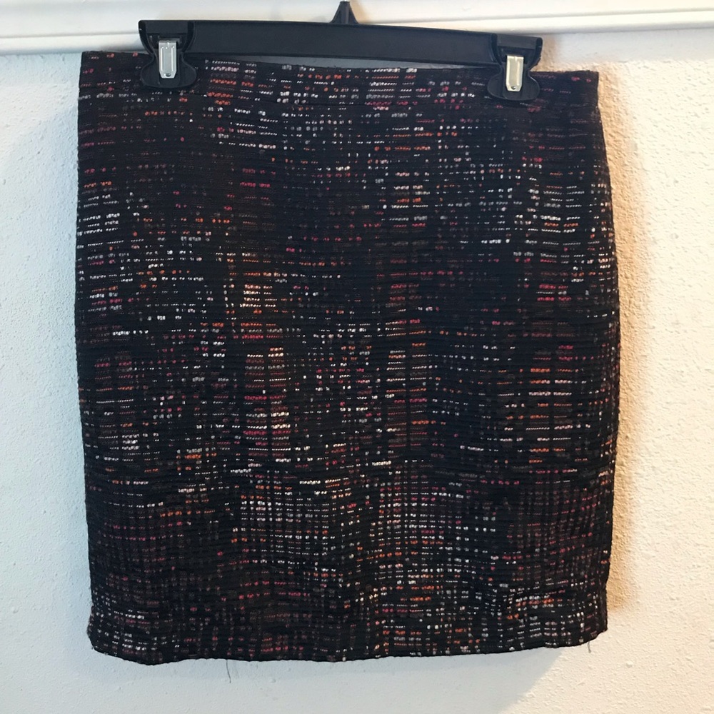 Black & Multi Ann Taylor Loft skirt